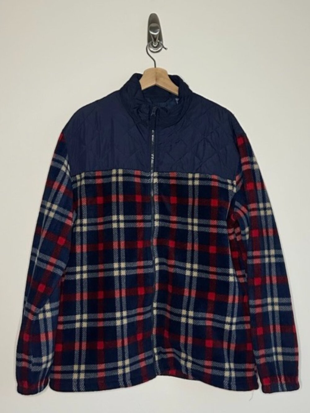 Chaps Full Zip Plaid Jacket  Size Large